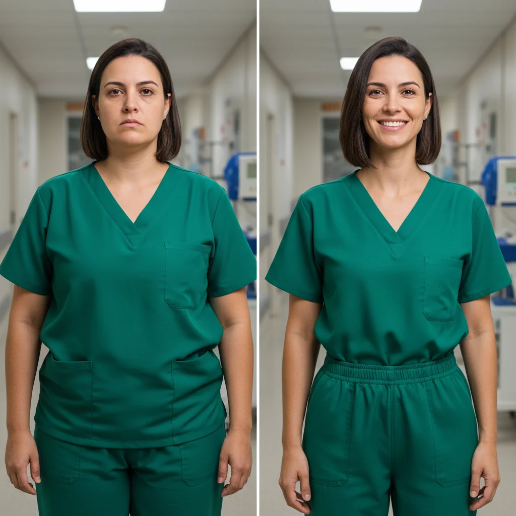 Transformação de Carla - Antes 81kg e Depois 63kg